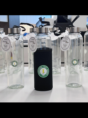 500ml Renkli Kılıflı Cam Matara