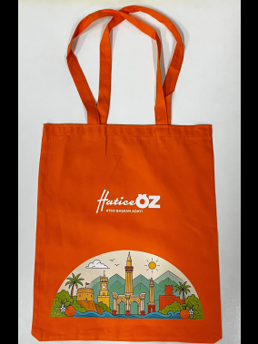 190gr Gabardin Pamuklu Renkli Kumaş Bez Çanta (35x40 cm) – 70 cm Askılı