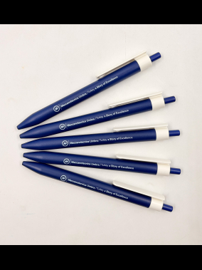 Beyaz Klipsli Plastik Jumbo Jel Refill Tükenmez Kalem